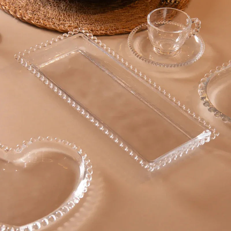 Travessa de Cristal Pearl 30cm x 13cm x 3cm - Wolff - Loja Do Thor