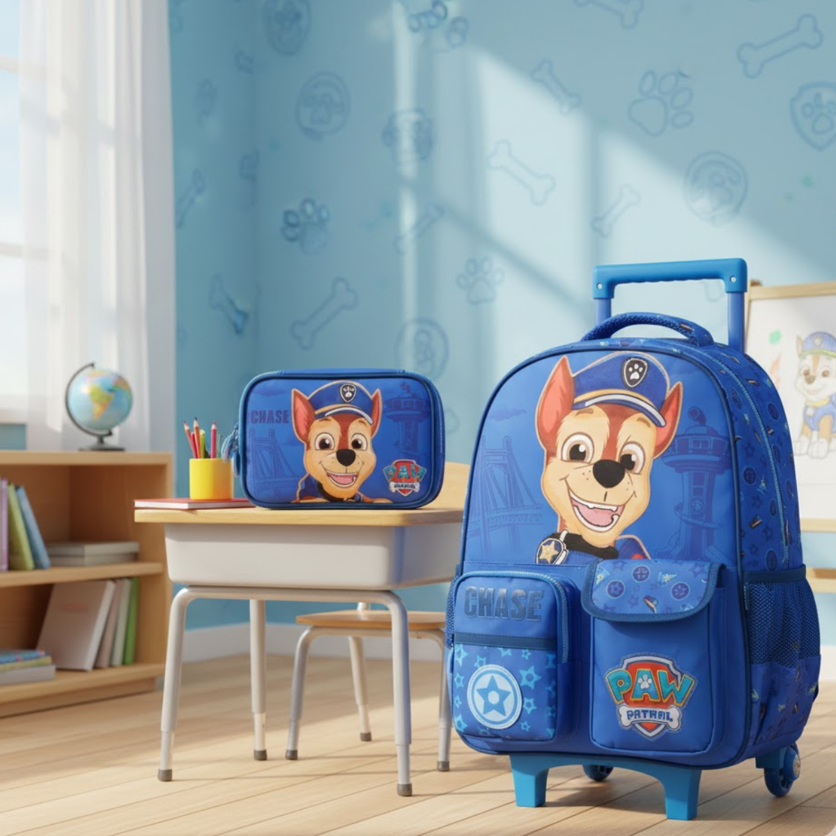Kit Mochila Rodinhas E Estojo Patrulha Canina Xeryus 16