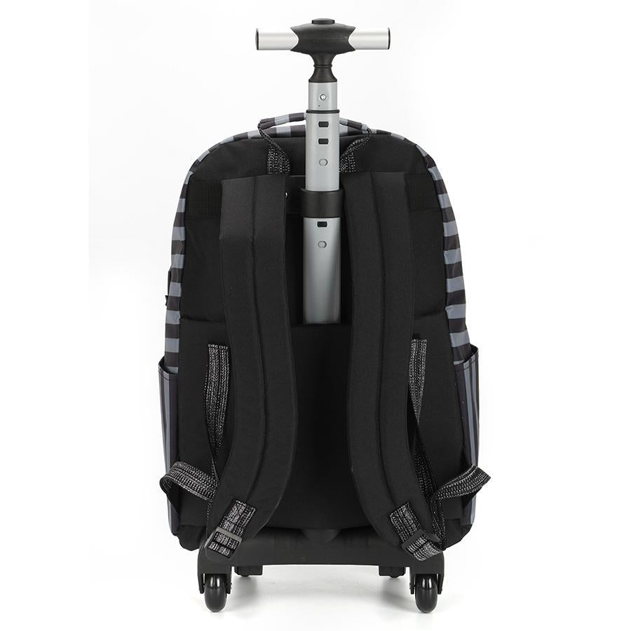 Mochila De Rodinhas Wandinha Uniforme Preto - Luxcel