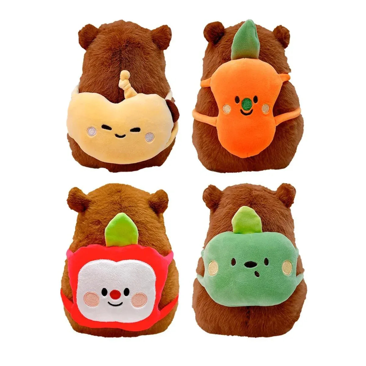 Pelucia Capivara C/Mochilinha de Fruta 30CM Sortida Caa Toys CAA0122 - Loja Do Thor