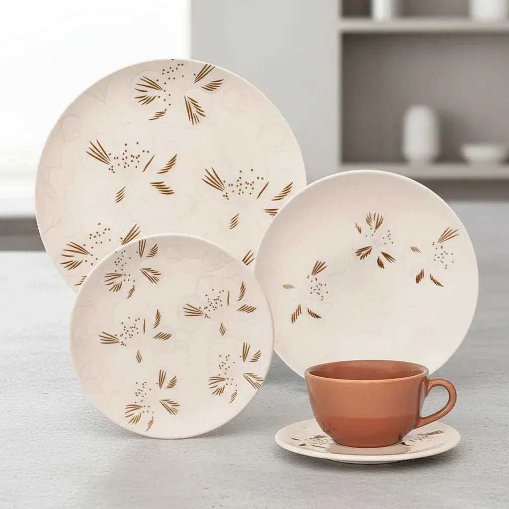 Aparelho de Jantar/Cha 20Pcs Orquidea AW20-7B54 Oxford - Loja Do Thor