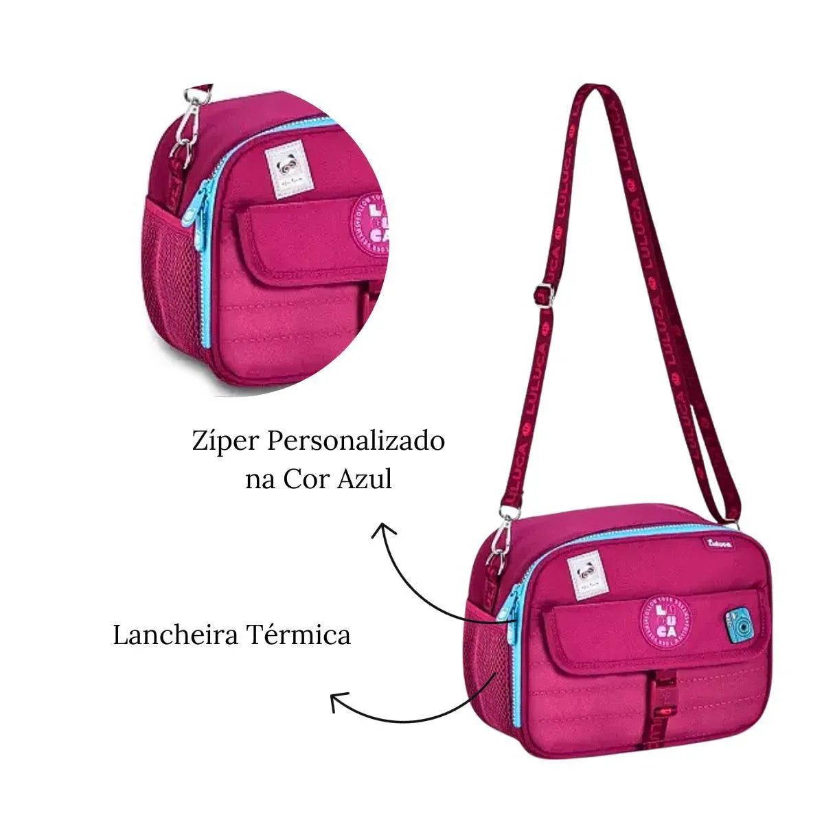 Lancheira Termica Rosa Luluca LU24637 - Loja Do Thor