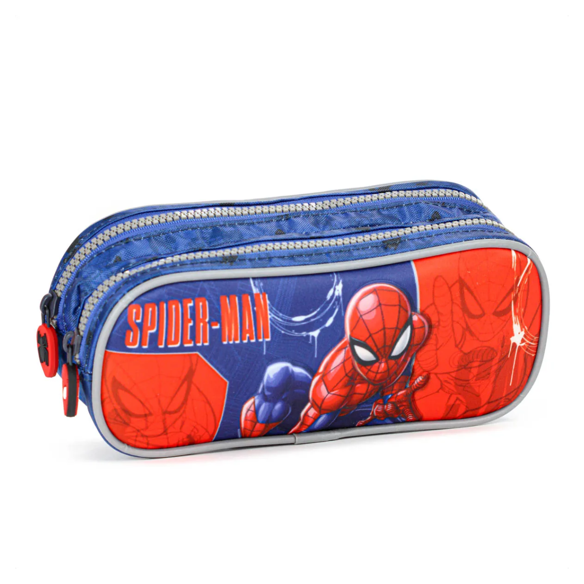 Kit Mochila Rodinhas E Estojo Duplo Homem Aranha 17 - Xeryus