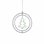 Argola Dupla C/ Figuras Árvore 80LEDs Colorido - Global