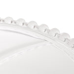 PRATO P/BOLO CRISTAL DE CHUMBO C/PE E TAMPA PEARL 31x25cm