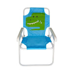 Cadeira De Praia Infantil Jacaré Azul De Oxford 53CM - Loja Do Thor