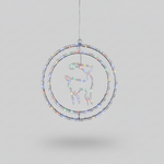 Argola Dupla C/ Figuras Rena 80LEDs Colorido - Global