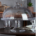 Prato para Bolo com Pé e Tampa Bird Vidro - Wolff - Loja Do Thor