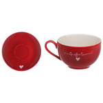 Jogo 6 Xicaras De Cha Cafe Vermelha Coracao Hauskraft 160Ml