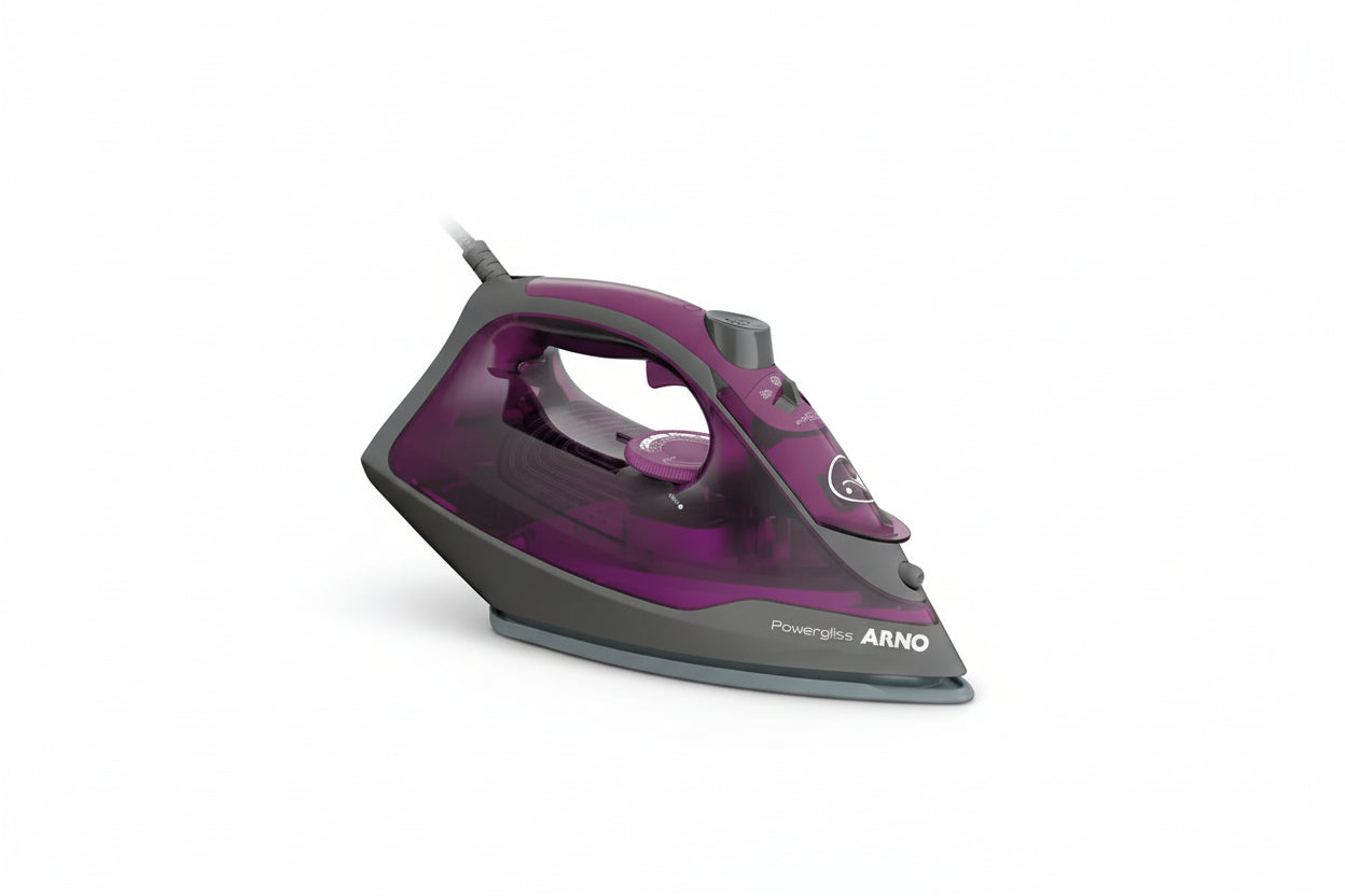 Ferro De Passar A Vapor Powergliss Cinza/Roxo 1520W Arno - Loja Do Thor