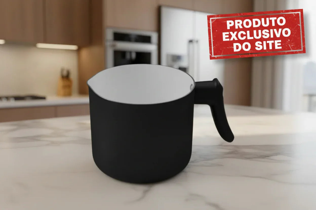 Fervedor Soft Touch Hercules 12x10,5cm Antiaderente Preto 0PA300L120PR1 - Loja Do Thor