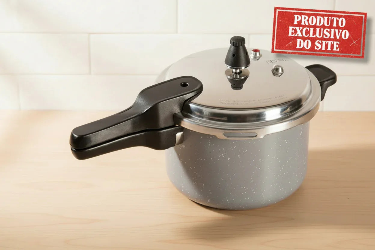 Panela De Pressao Ceramic Life Super Gris Inducao 5,4L - Loja Do Thor