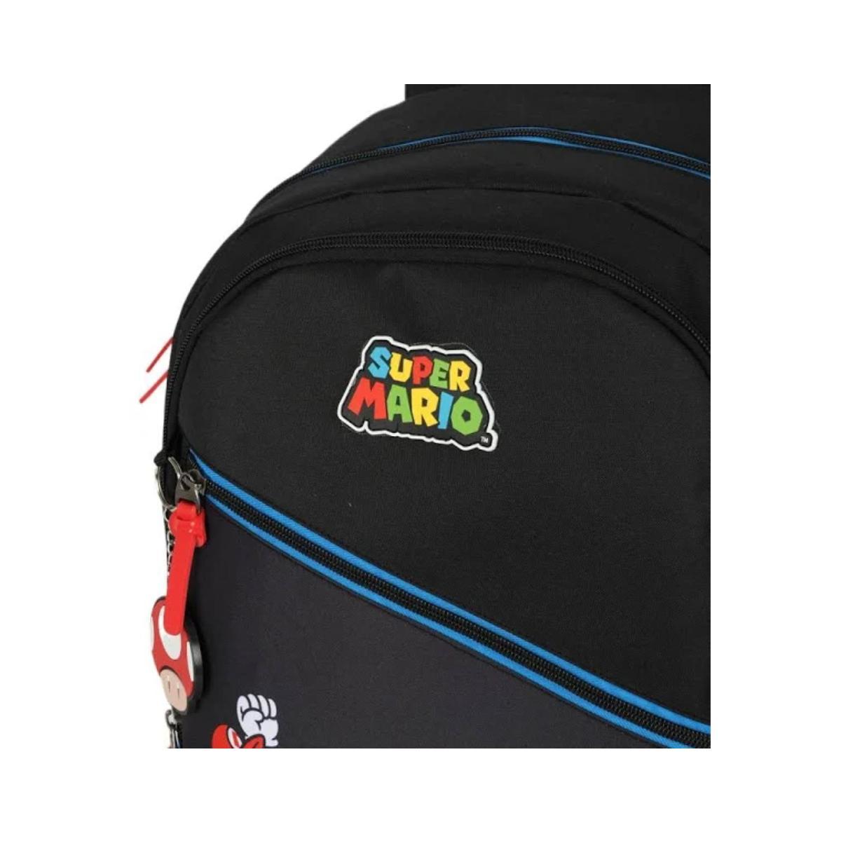 Mochila de Costas Escolar Super Mario Azul Luxcel