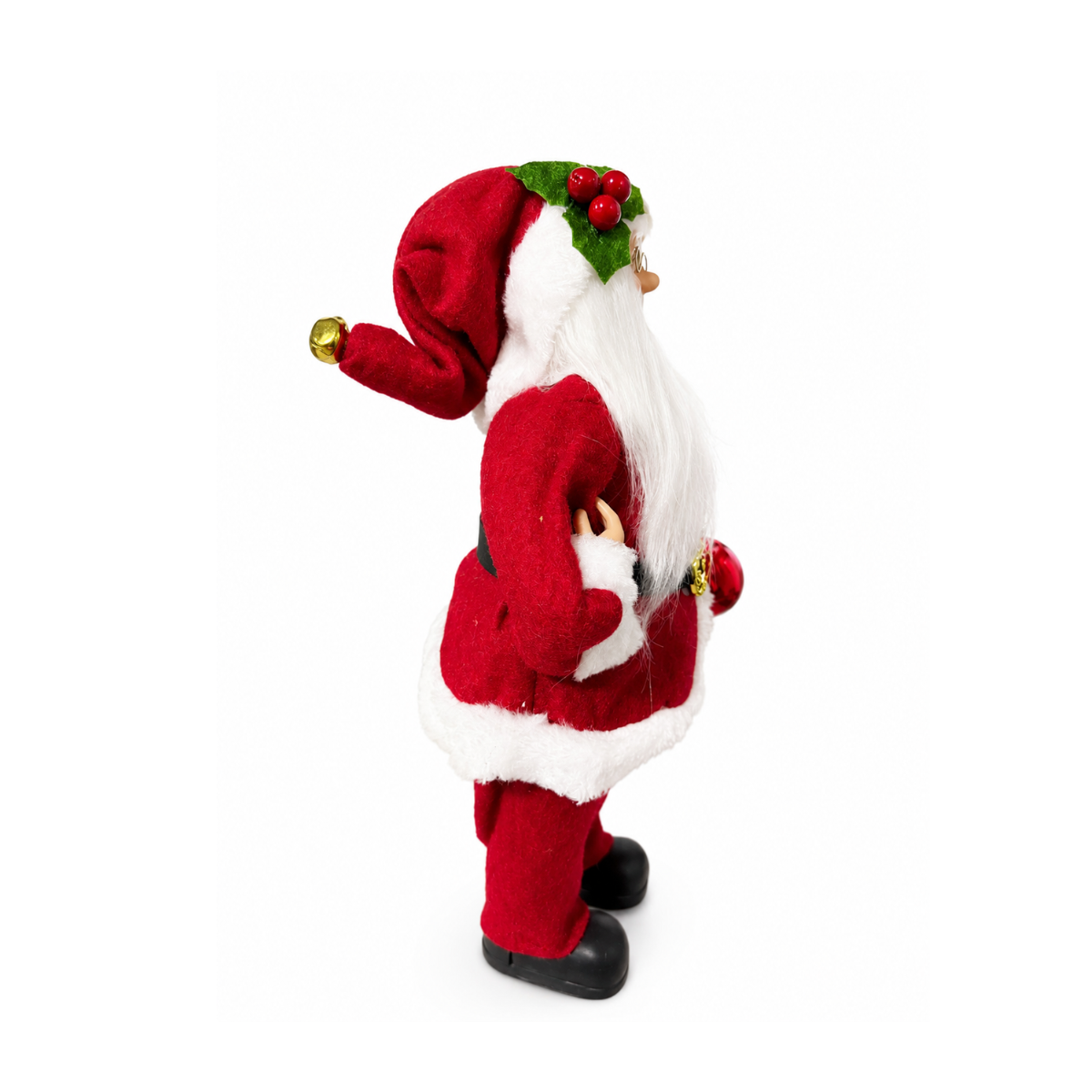 Papai Noel  Com Bola Vermelha 30 cm - Florarte A0729-001