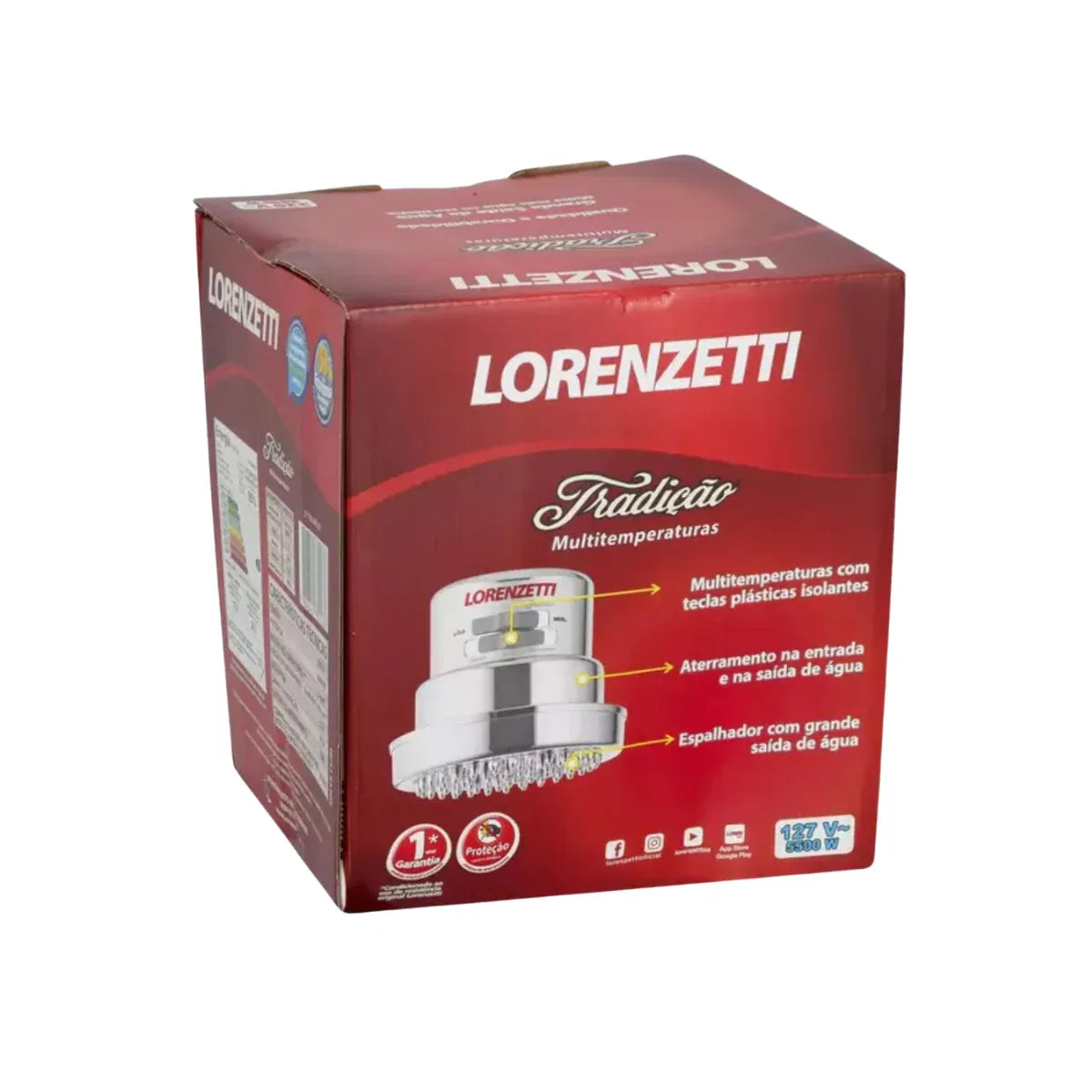 Chuveiro Tradição 127v 5500w - Lorenzetti - Loja Do Thor