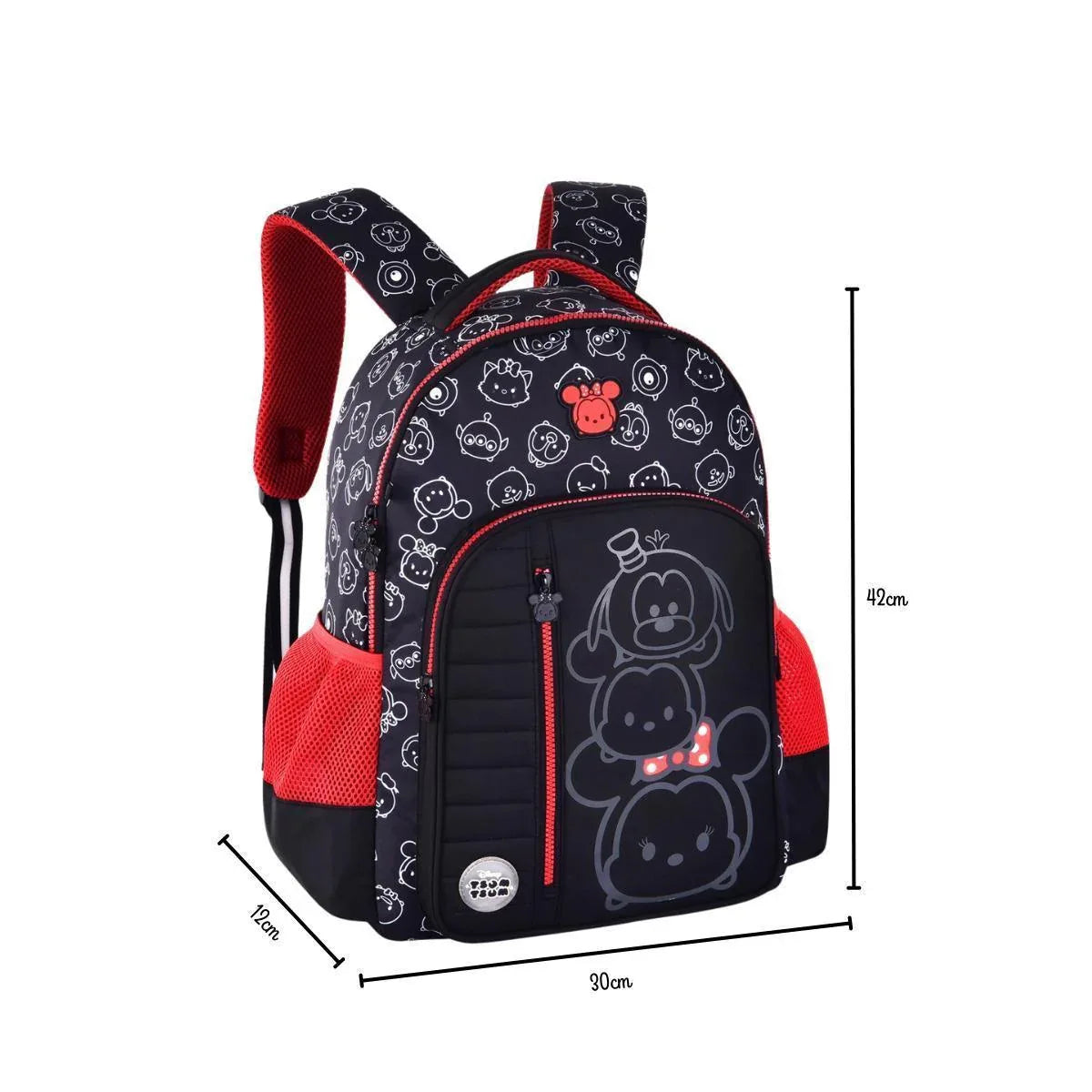 Mochila De Costas 17,5 'Tsum Tsum Disney Preto Clio Style - Loja Do Thor