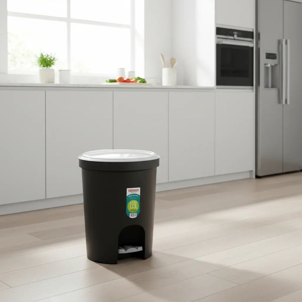 Lixeira Plástica Redonda Com Pedal 13.5L - Sanremo SR275/20 - Loja Do Thor