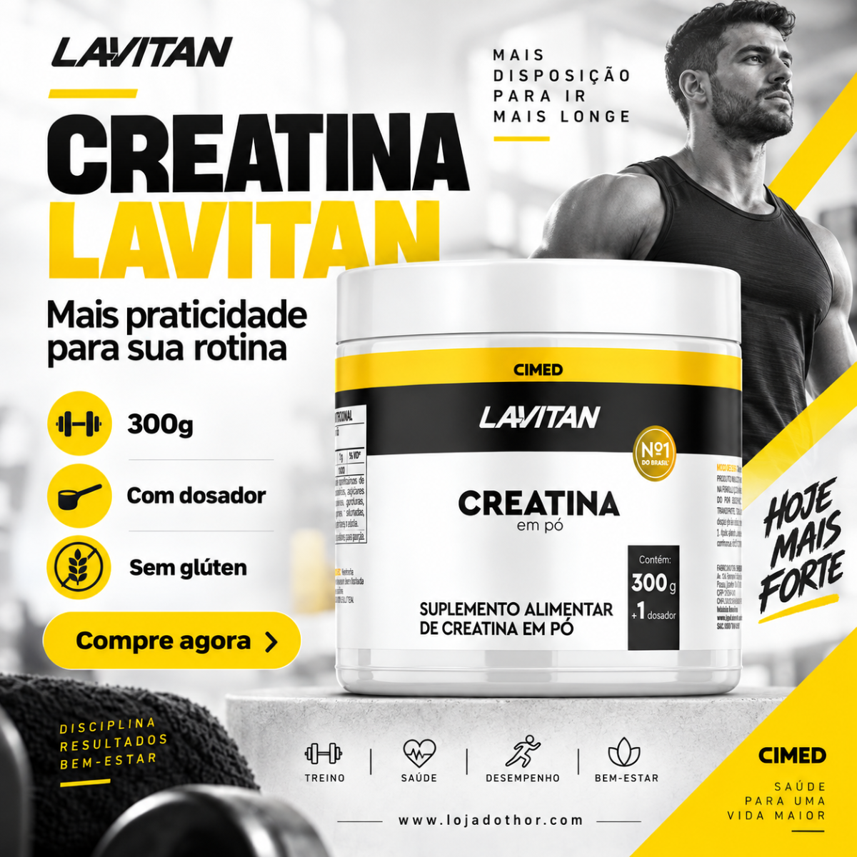 Creatina em Pó Lavitan 300g 105127
