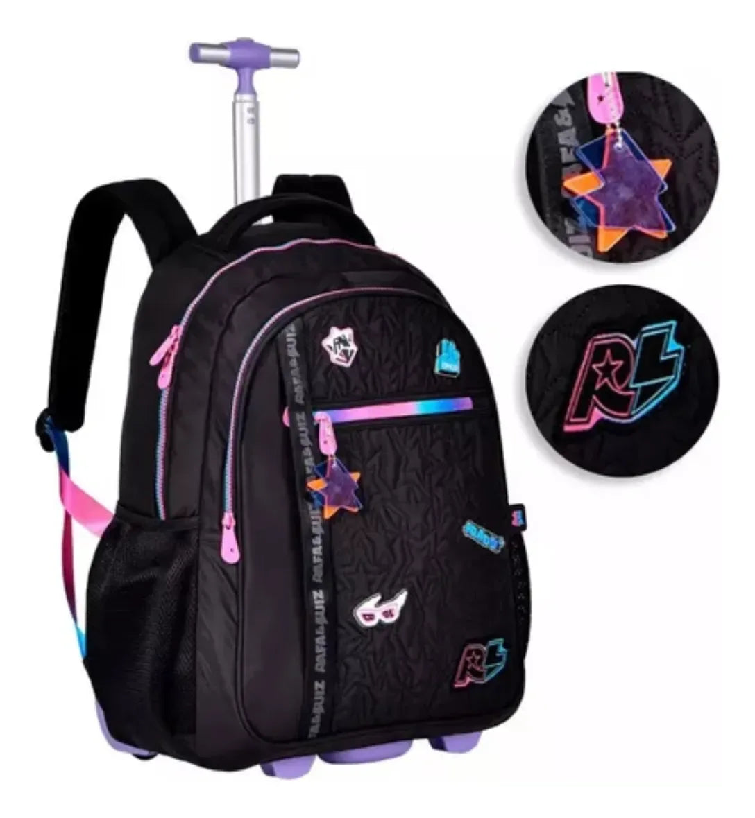 Mochila Escolar Rodinha Rafa E Luiz RL24018 - Loja Do Thor