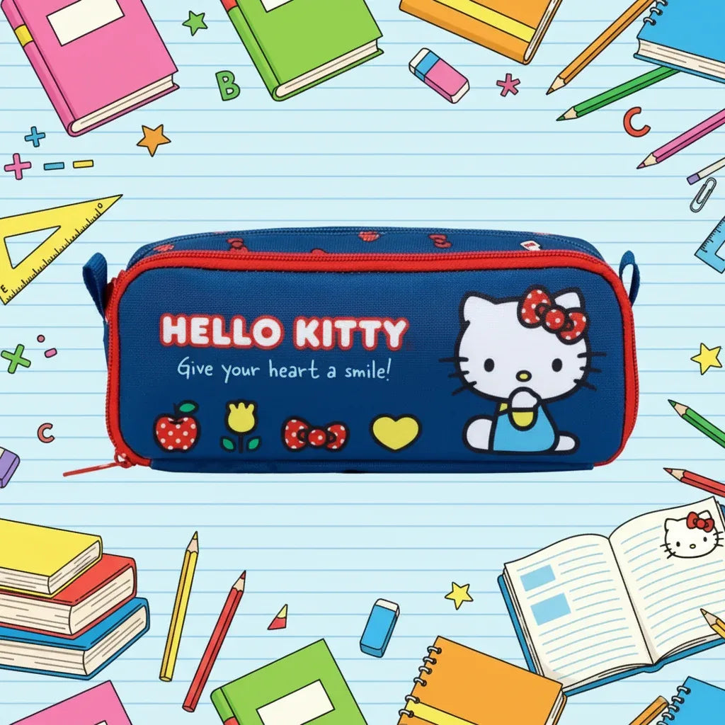 Estojo Duplo Hello Kitty T04 - 11983 - Artigo Escolar - Loja Do Thor