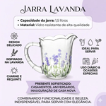 Jarra Lavanda Hand Painting 1,5L Cristal Ecologico - Lyor