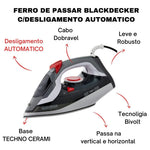 Ferro Passar Roupas Blackdecker Eletrico Antiaderente -220V - Loja Do Thor