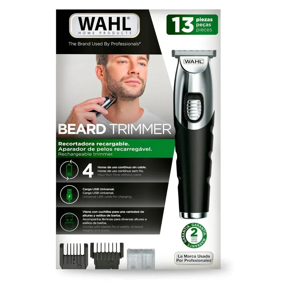Aparador De Pelos Beard Trimmer Lithium Ion Wahl 3025819 - Loja Do Thor