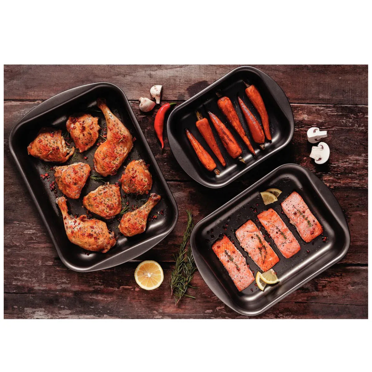 Jogo De Assadeiras 3pcs Grafite Tramontina - Loja Do Thor