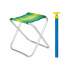 Kit Praia Mor Saca Areia + Banqueta Alumínio Verde