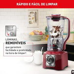 Liquidificador Power Max Carmim XXL 1200W 220V LN55W5B2 LN86 - Loja Do Thor