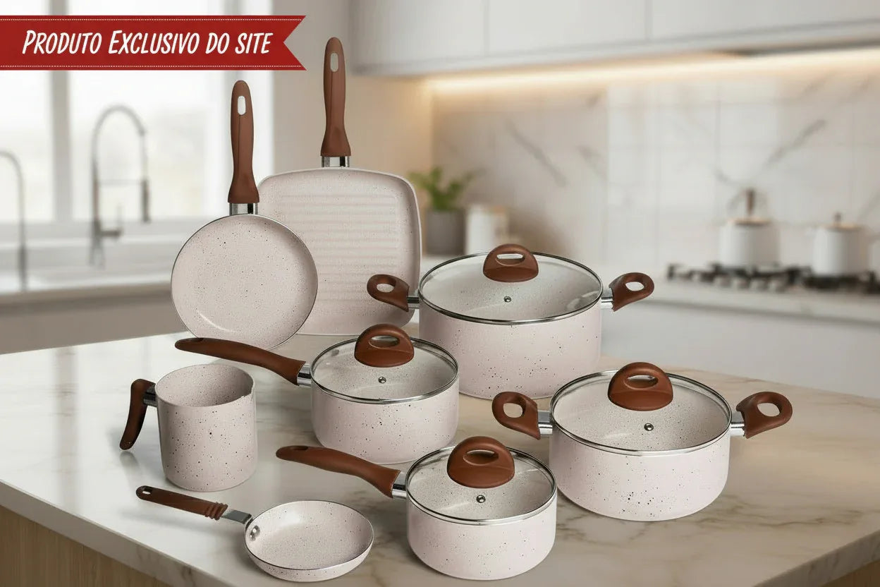 Conjunto de panelas ceramic life smart plus 8 peças - Loja Do Thor