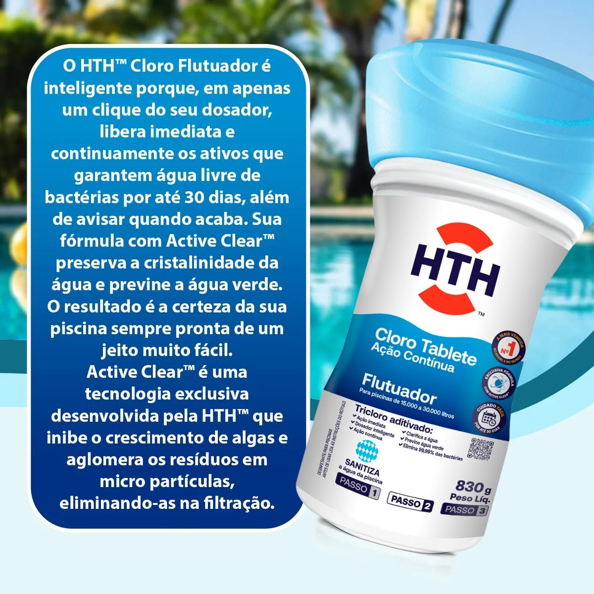 Flutuador Pequeno 12 x 0,830KG Acido Tricloro Solenis 75516B