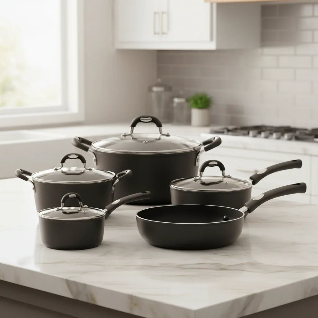 Jogo de Panelas 5Pçs Mônaco Preto Antiaderente Tramontina - Loja Do Thor