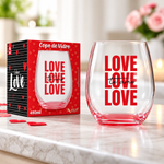 Copo De Vidro Love 480ml  1 Unidade - Allmix