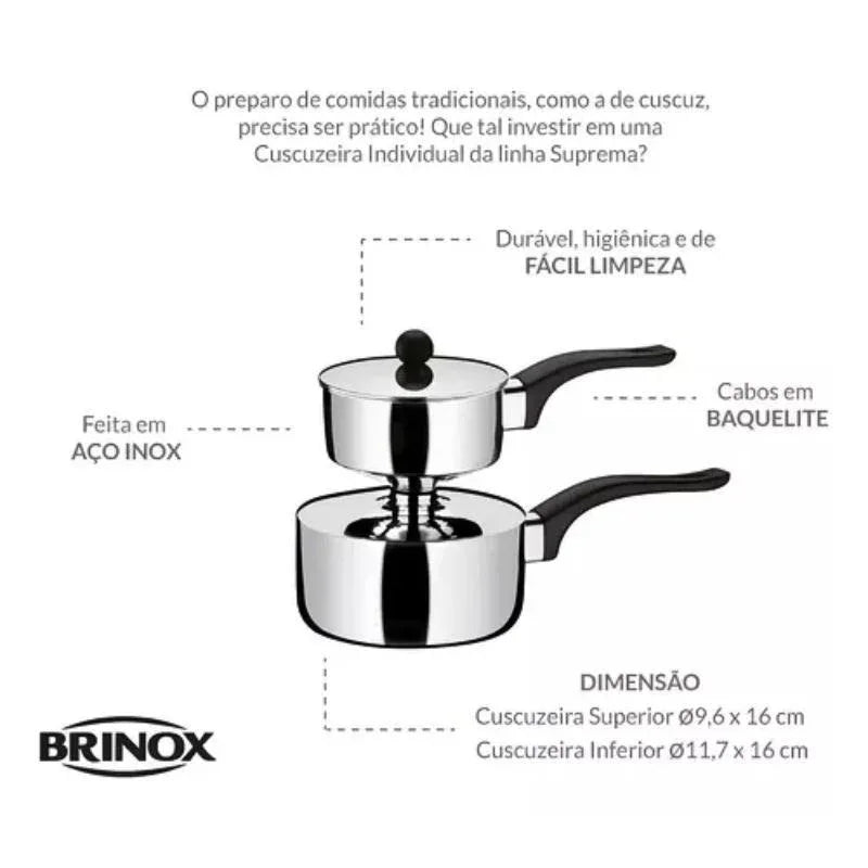 Cuscuzeira Individual - Suprema Brinox - Loja Do Thor