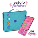 Kit Mochila De Costas E Estojo Verde 17,5 Rebecca Bonbon