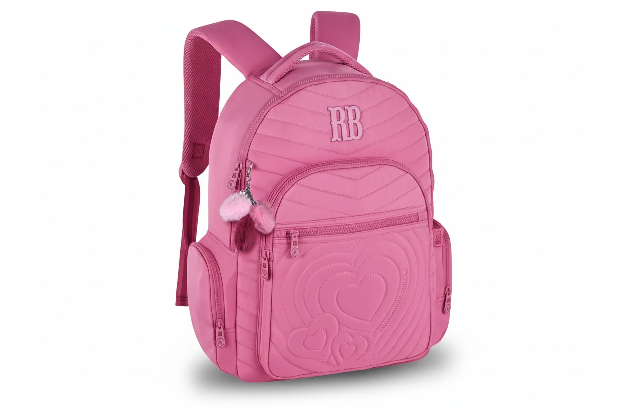 Mochila De Costas 17,5 Rosa Rebecca Bonbon Rb24581 - Loja Do Thor