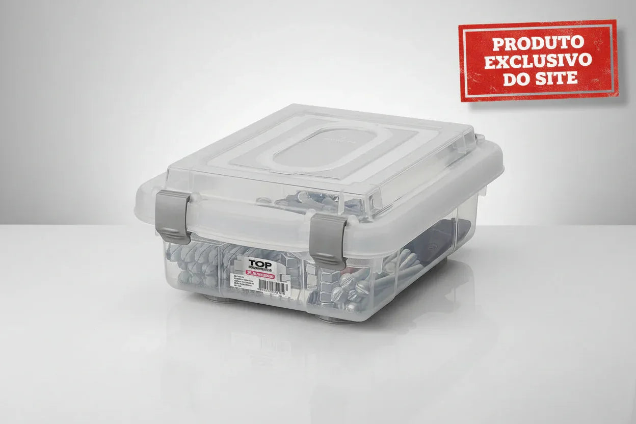 Organizador Plástico 1L Transparente Sanremo 940 - Loja Do Thor