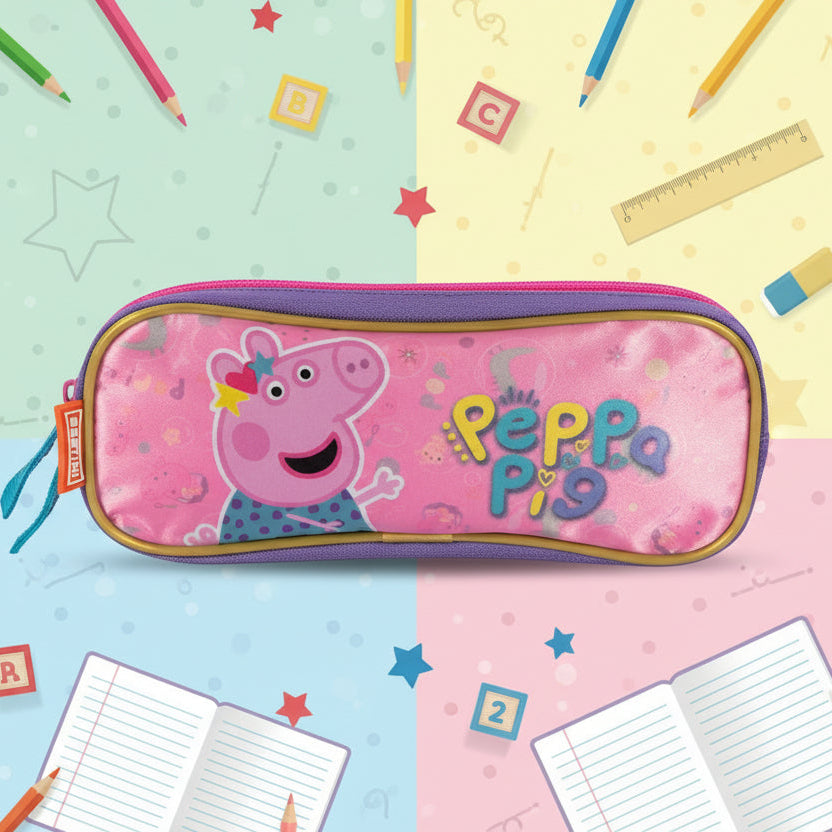 Estojo Peppa x Dots 2 Comp - Colorido - Poliester
