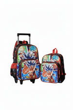 Kit Mochila Dragon Ball Super Carrinho Azul 40x30x13cm - Loja Do Thor