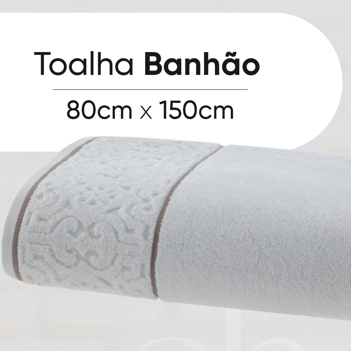 Toalha de Banho Arabesco Branco - Corttex
