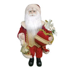 Papai Noel em Pe Vermelho e Dourado 45CM Florarte 57508001 - Loja Do Thor