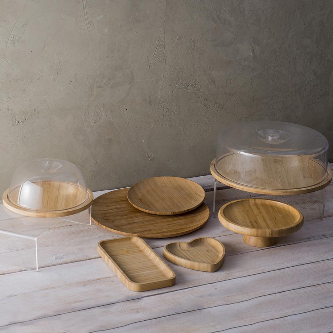 Bandeja De Bambu Hire Retangular Pequena 20X10X1,5Cm Lyor