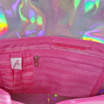 Mochila Escolar De Costas Rebecca Bonbon Holografico Roxa