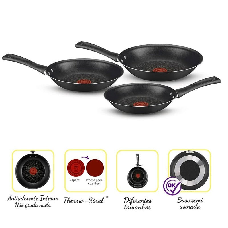 Kit 3 Frigidedeiras 18/20/22cm Rochedo Pratic