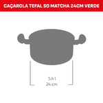 Caçarola Tefal So Matcha 24cm Verde