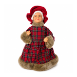 Mamãe Noel Xadrez Vermelho 30 cm - Grillo 65570-009