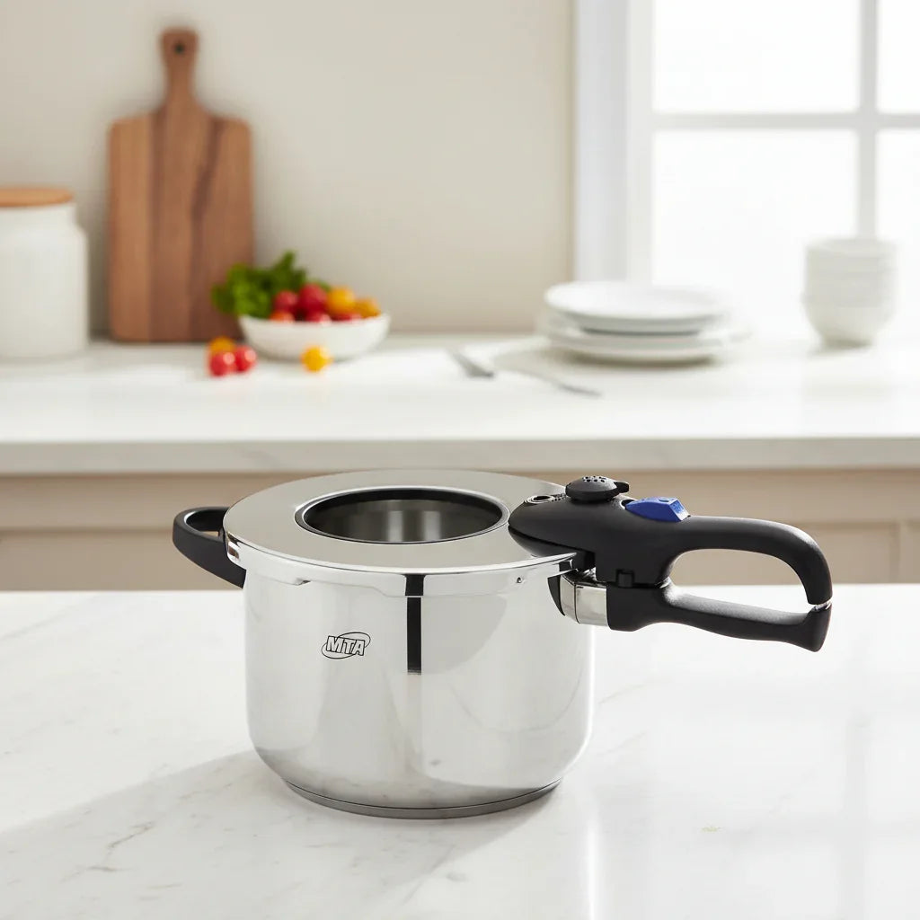 Panela De Pressao Inox Com Visor MTA 6,0 Litros 6020 - Loja Do Thor