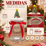 Pote De Vidro 950ml Arvore de Natal -Allmix