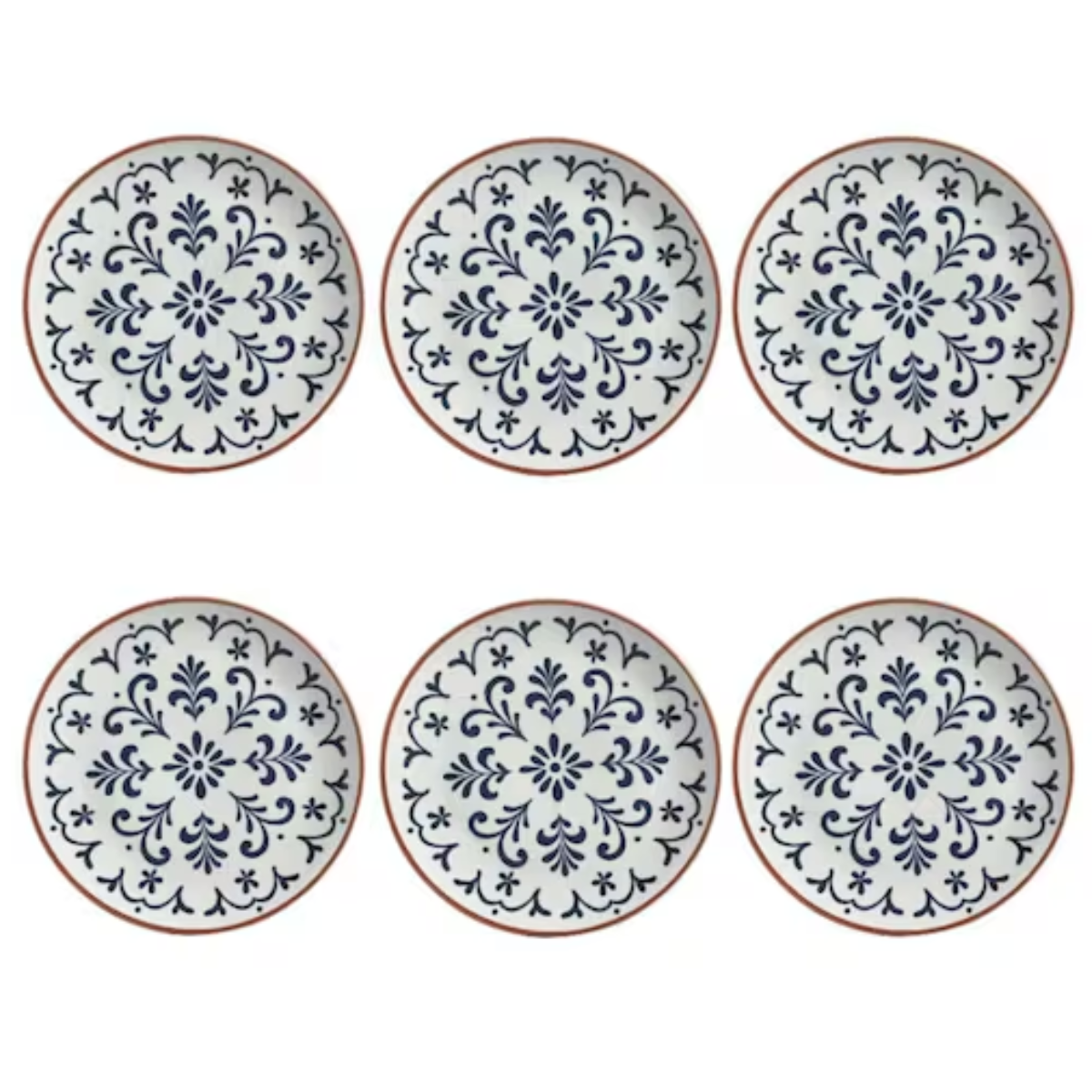 Conjunto De 6 Pratos Coimbra 26 Cm -Porto Brasil